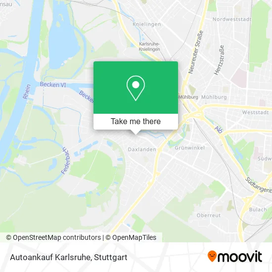 Карта Autoankauf Karlsruhe