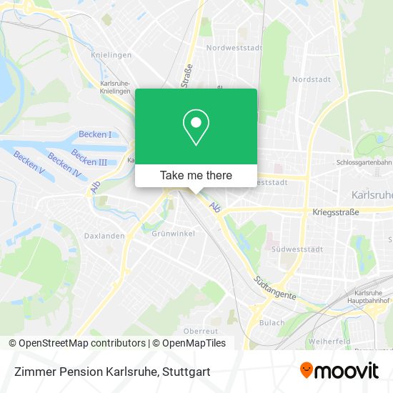 Карта Zimmer Pension Karlsruhe