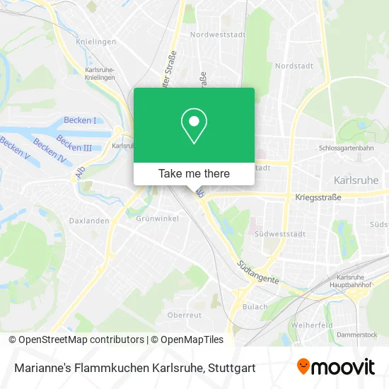 Карта Marianne's Flammkuchen Karlsruhe