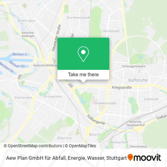 Карта Aew Plan GmbH für Abfall, Energie, Wasser
