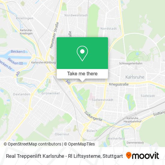 Карта Real Treppenlift Karlsruhe - Rl Liftsysteme
