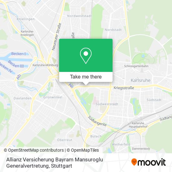 Allianz Versicherung Bayram Mansuroglu Generalvertretung map