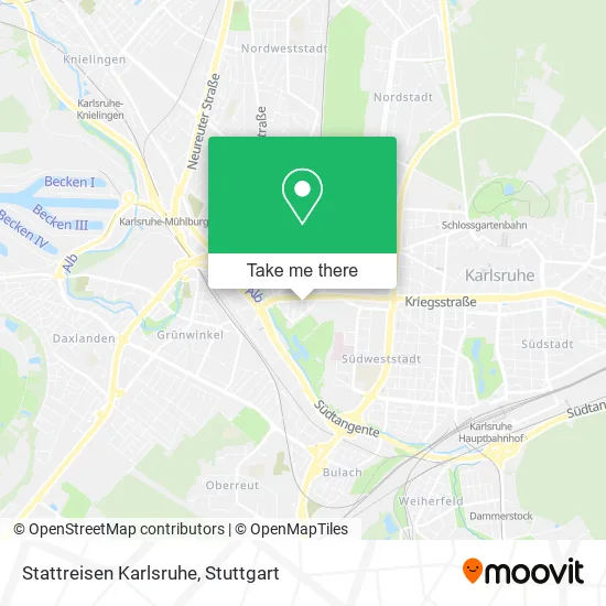 Карта Stattreisen Karlsruhe