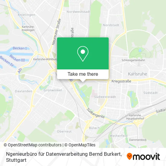 Карта Ngenieurbüro für Datenverarbeitung Bernd Burkert