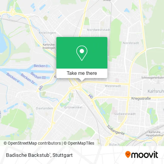 Карта Badische Backstub'