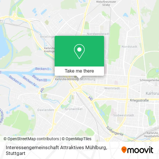 Карта Interessengemeinschaft Attraktives Mühlburg