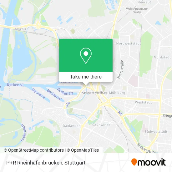 Карта P+R Rheinhafenbrücken