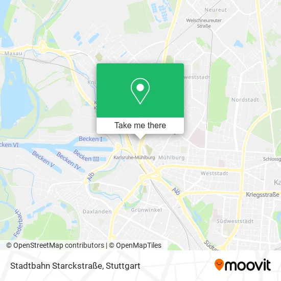 Карта Stadtbahn Starckstraße