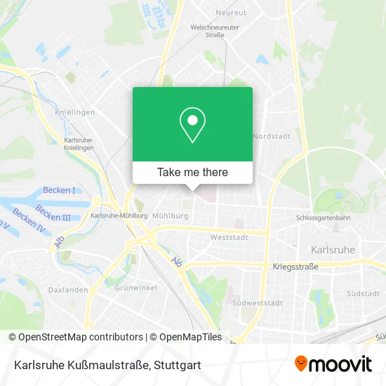 Карта Karlsruhe Kußmaulstraße