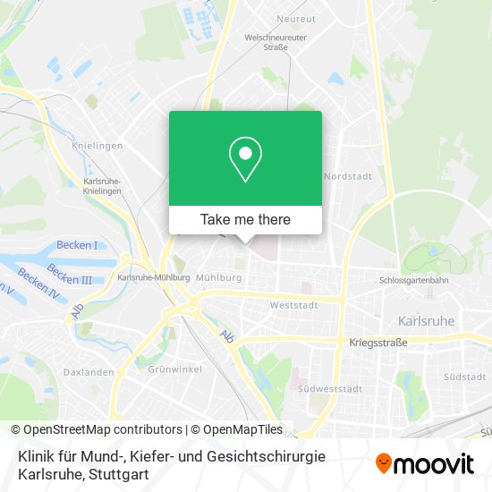 Klinik für Mund-, Kiefer- und Gesichtschirurgie Karlsruhe map