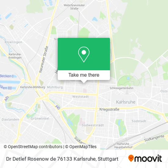 Карта Dr Detlef Rosenow de 76133 Karlsruhe