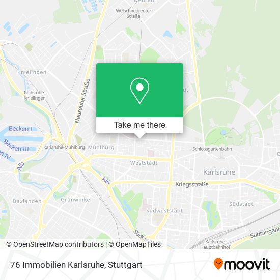 Карта 76 Immobilien Karlsruhe