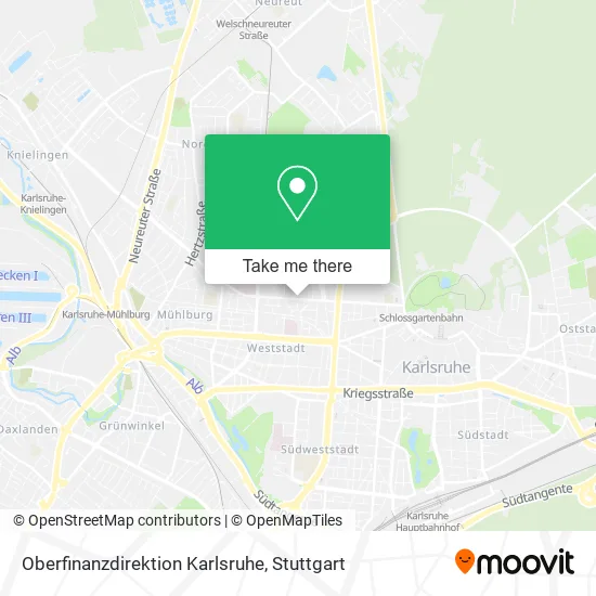 Карта Oberfinanzdirektion Karlsruhe