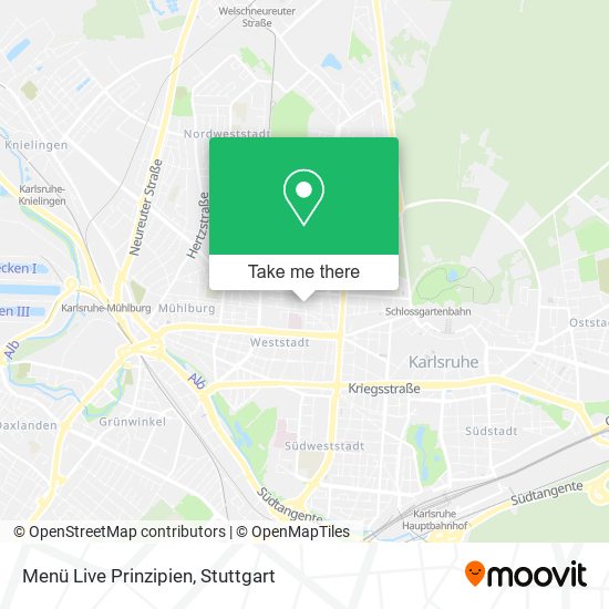 Menü Live Prinzipien map