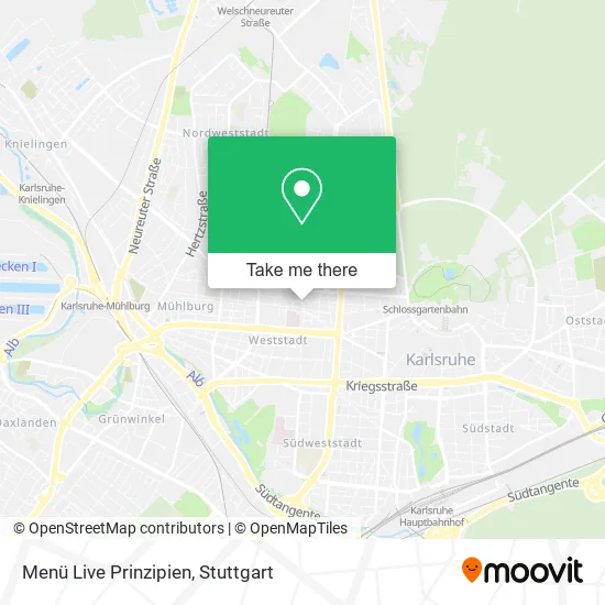 Карта Menü Live Prinzipien