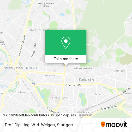 Карта Prof. Dipl.-Ing. W. d. Weigert
