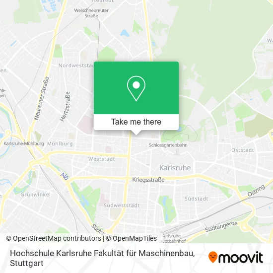 Карта Hochschule Karlsruhe Fakultät für Maschinenbau