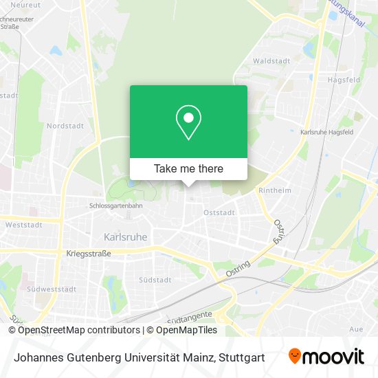 Карта Johannes Gutenberg Universität Mainz