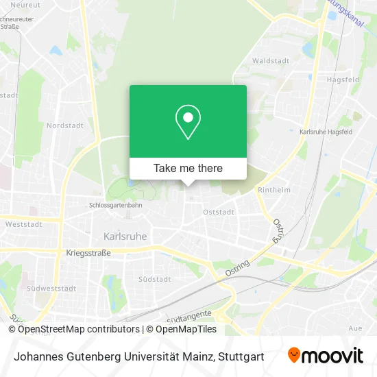 Карта Johannes Gutenberg Universität Mainz