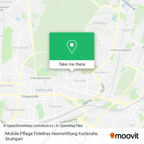 Карта Mobile Pflege Fidelitas Heimstiftung Karlsruhe