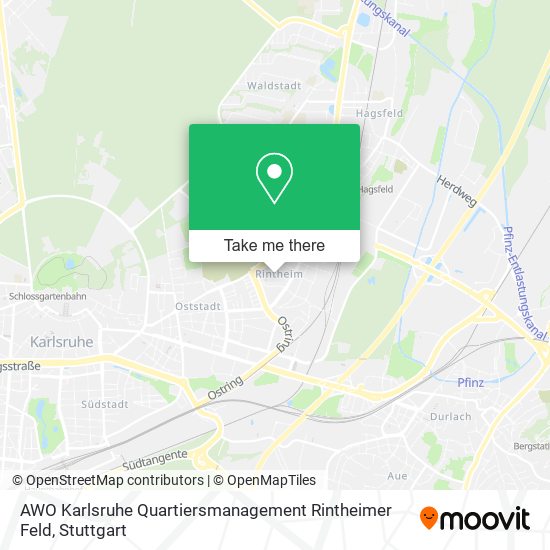 AWO Karlsruhe Quartiersmanagement Rintheimer Feld map