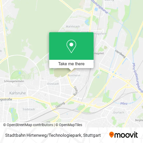 Карта Stadtbahn Hirtenweg / Technologiepark