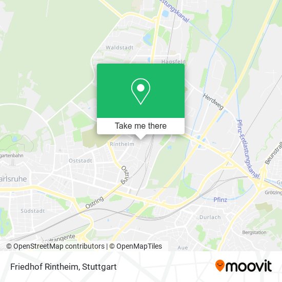 Friedhof Rintheim map