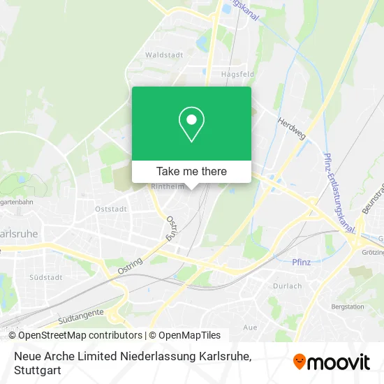 Карта Neue Arche Limited Niederlassung Karlsruhe