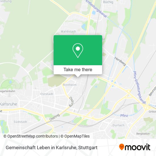 Карта Gemeinschaft Leben in Karlsruhe