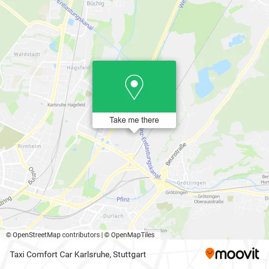 Taxi Comfort Car Karlsruhe map