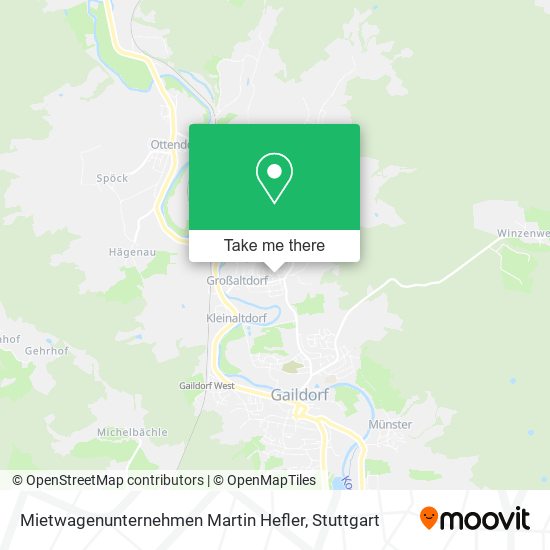 Mietwagenunternehmen Martin Hefler map