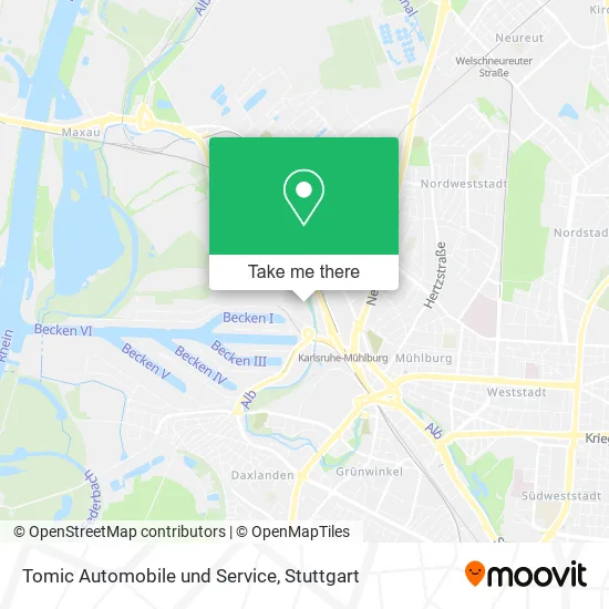 Карта Tomic Automobile und Service