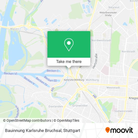 Bauinnung Karlsruhe Bruchsal map