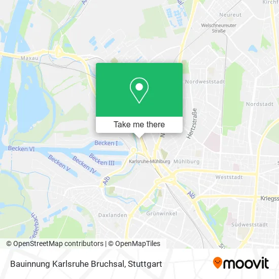 Карта Bauinnung Karlsruhe Bruchsal