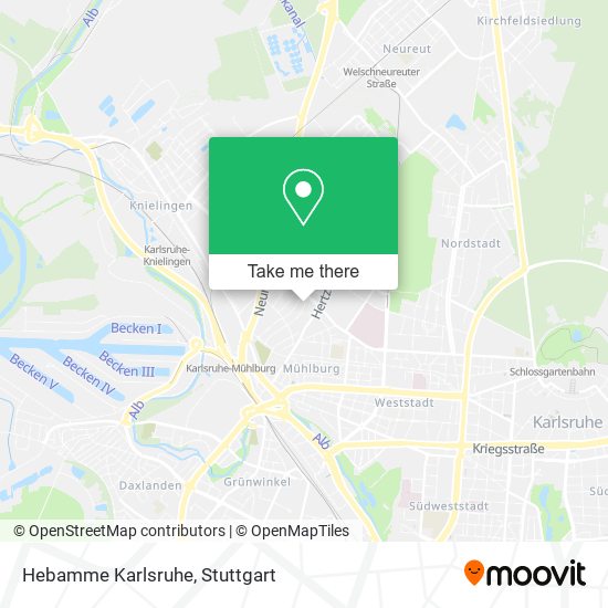 Hebamme Karlsruhe map