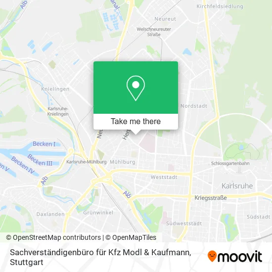 Карта Sachverständigenbüro für Kfz Modl & Kaufmann