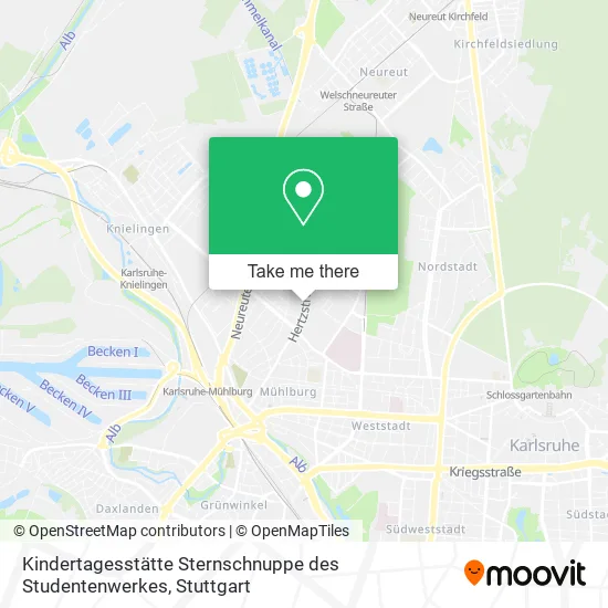 Карта Kindertagesstätte Sternschnuppe des Studentenwerkes