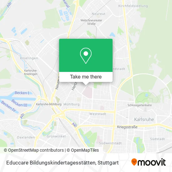 Карта Educcare Bildungskindertagesstätten