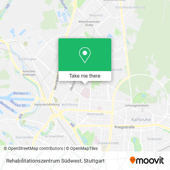 Rehabilitationszentrum Südwest map