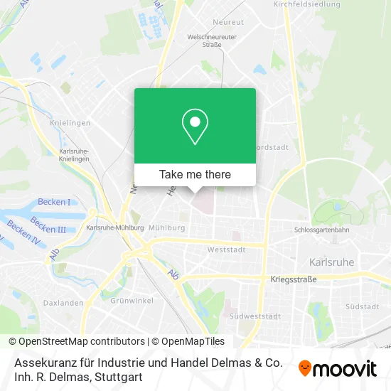 Карта Assekuranz für Industrie und Handel Delmas & Co. Inh. R. Delmas