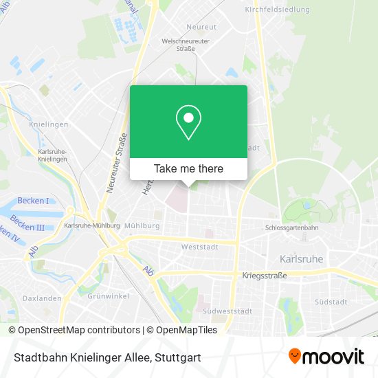Stadtbahn Knielinger Allee map