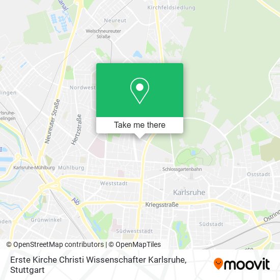 Карта Erste Kirche Christi Wissenschafter Karlsruhe