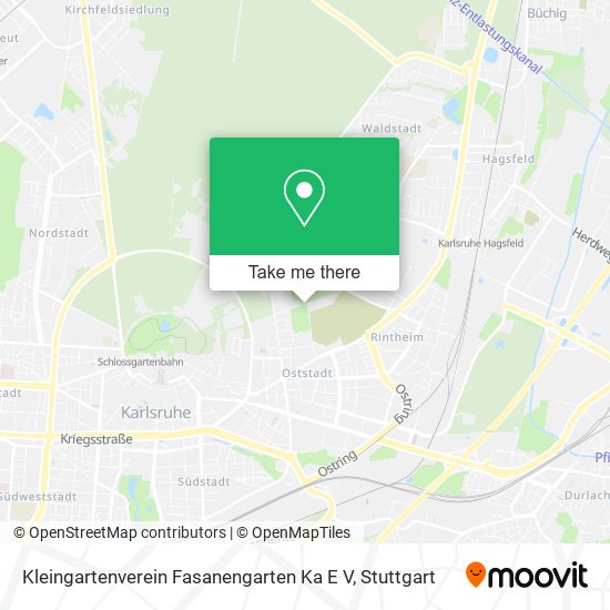 Kleingartenverein Fasanengarten Ka E V map