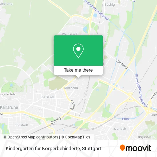 Карта Kindergarten für Körperbehinderte