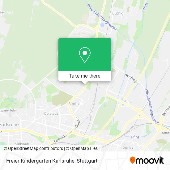 Карта Freier Kindergarten Karlsruhe