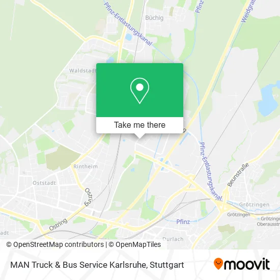 Карта MAN Truck & Bus Service Karlsruhe