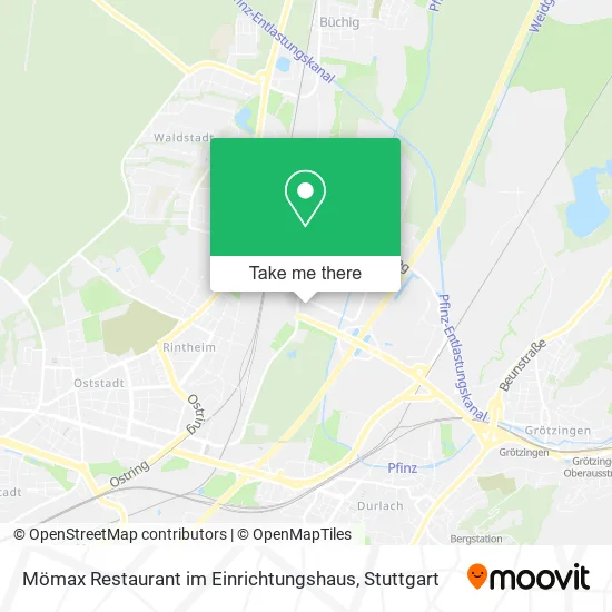 Карта Mömax Restaurant im Einrichtungshaus