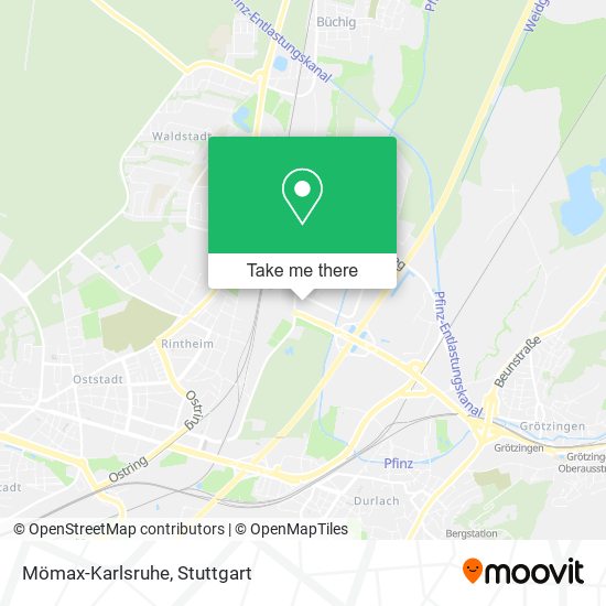 Mömax-Karlsruhe map