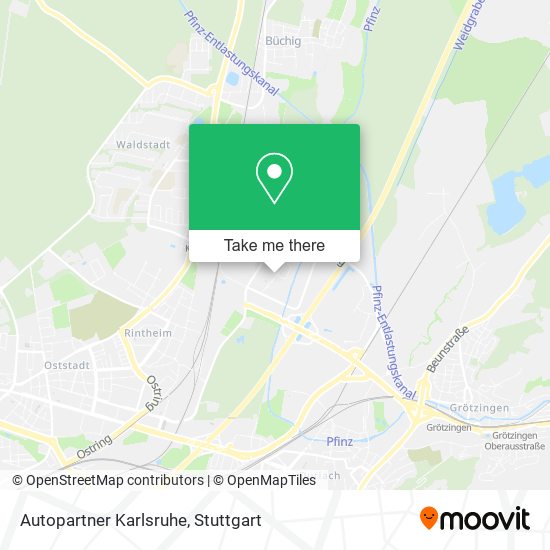 Autopartner Karlsruhe map