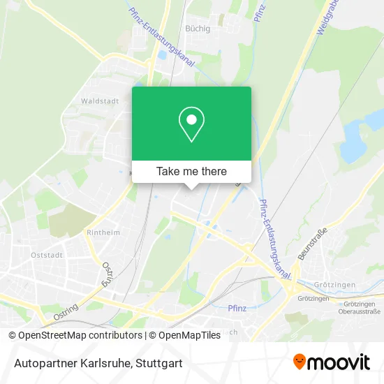 Карта Autopartner Karlsruhe